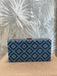 Mini Rhinestones Blue Clutch