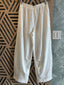 Off White Linen Long Pant