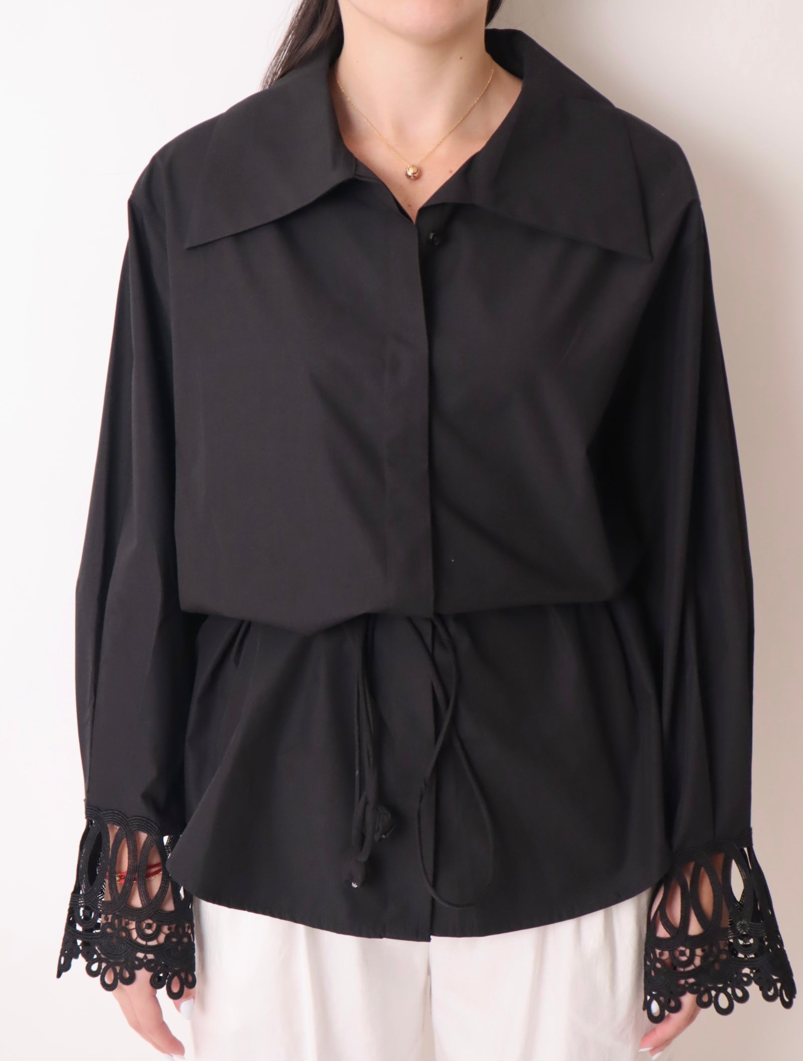 Black Button Up Top