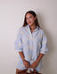 Striped Volume Sleeve Top