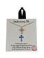 Gold Rhinestones Cross "Deuteronomy" Necklace