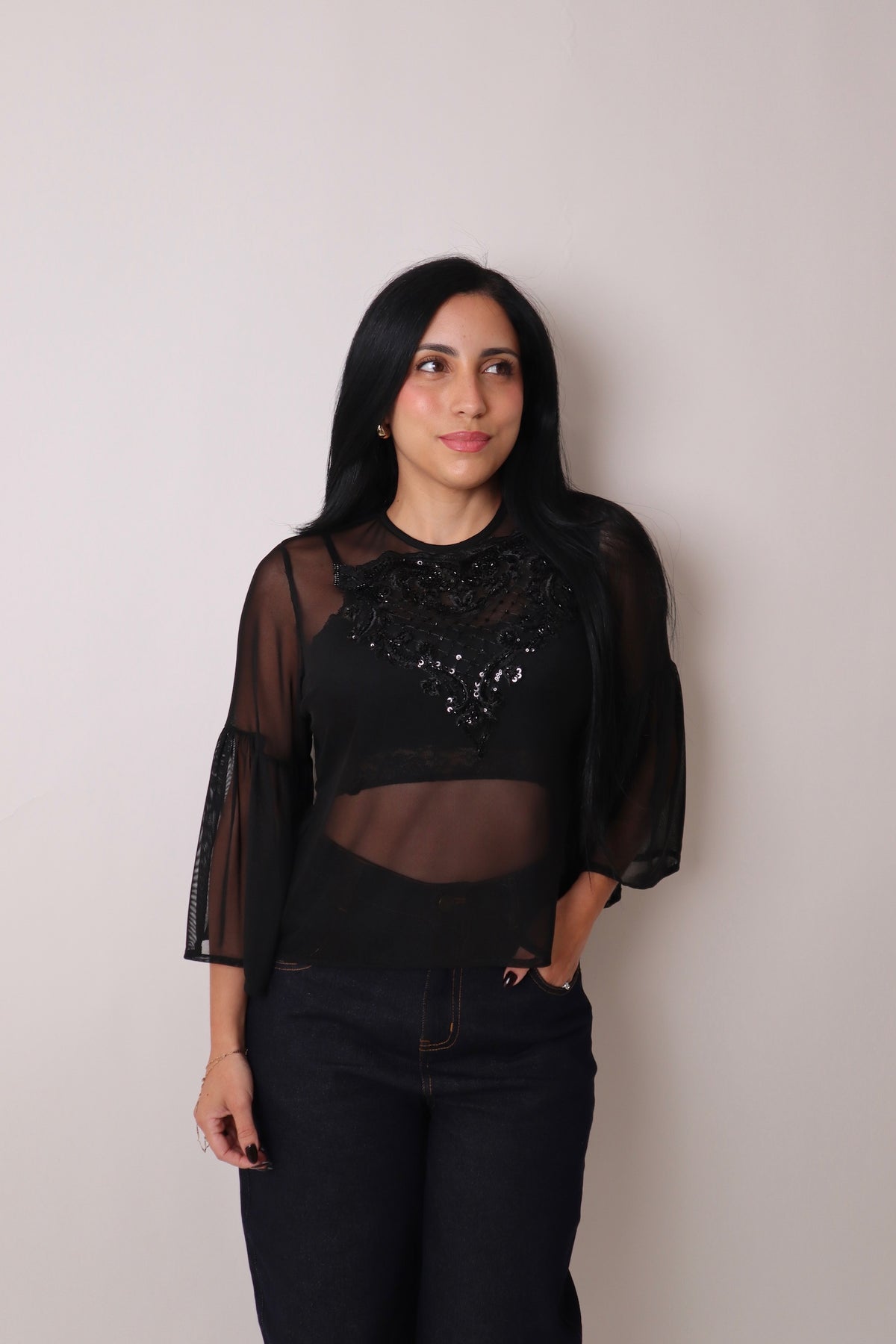 Alessia Black Blouse
