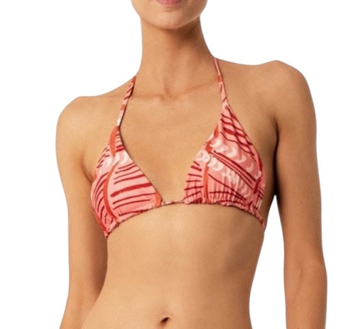 Pink Print Bikini Top