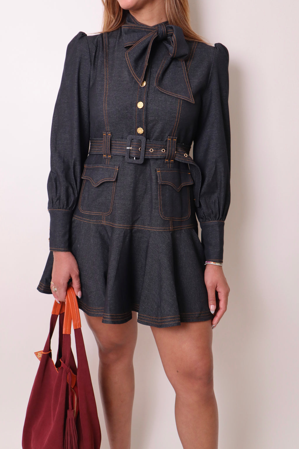 Long Sleeve Denim Dress