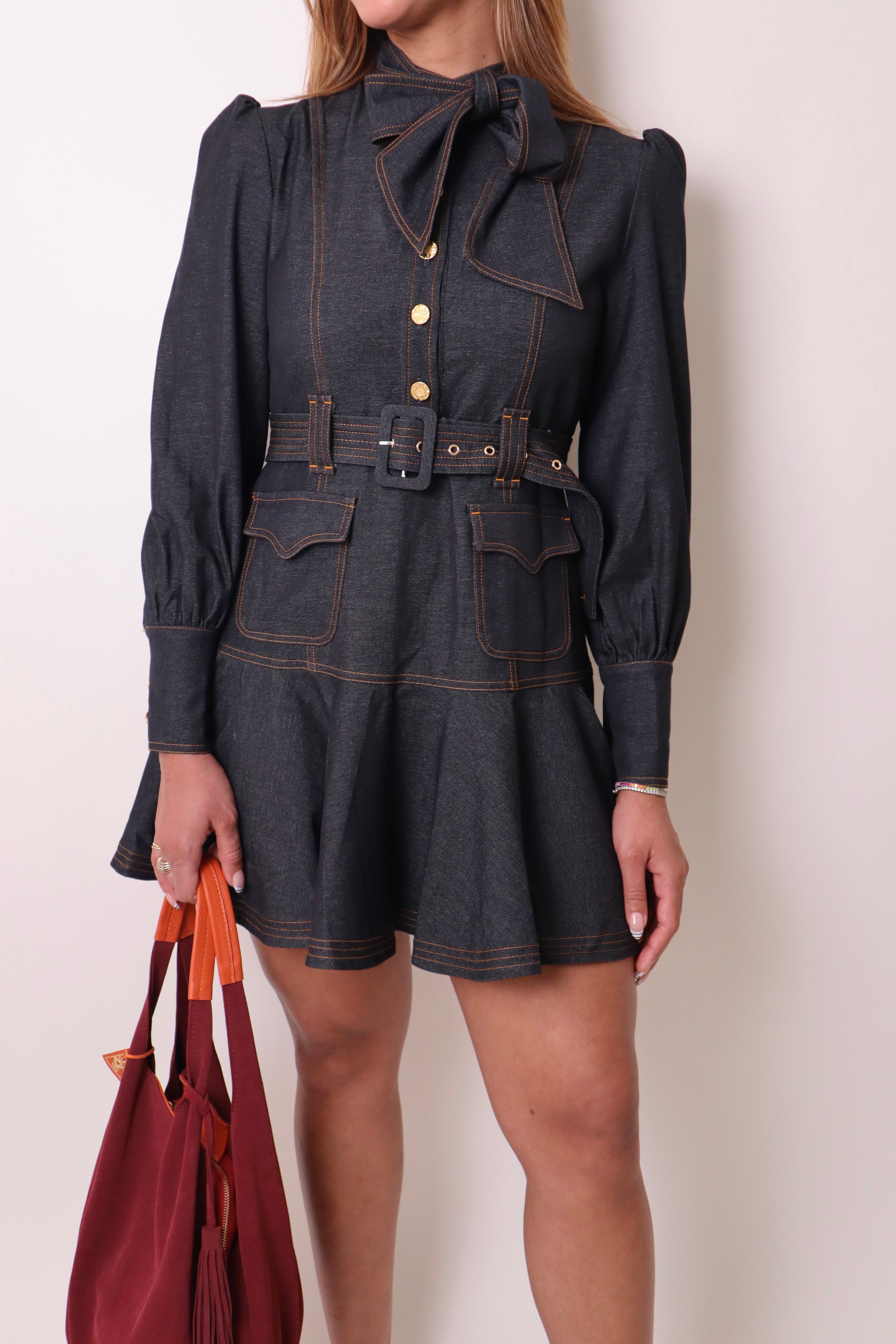 Long Sleeve Denim Dress