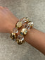 Gold & Clear Beads Bracelet