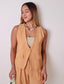 Crepe Long Line Vest