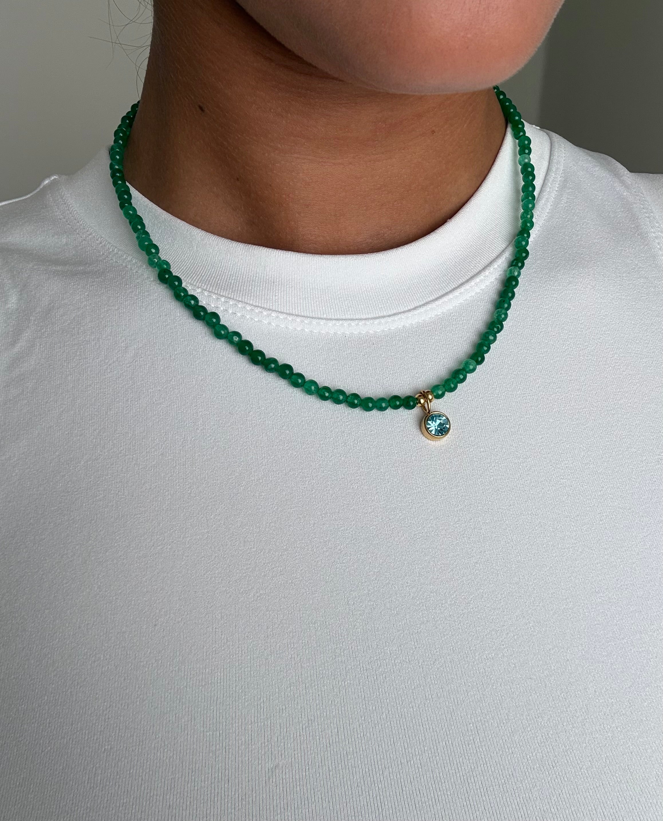 Green Mini Stone Necklace