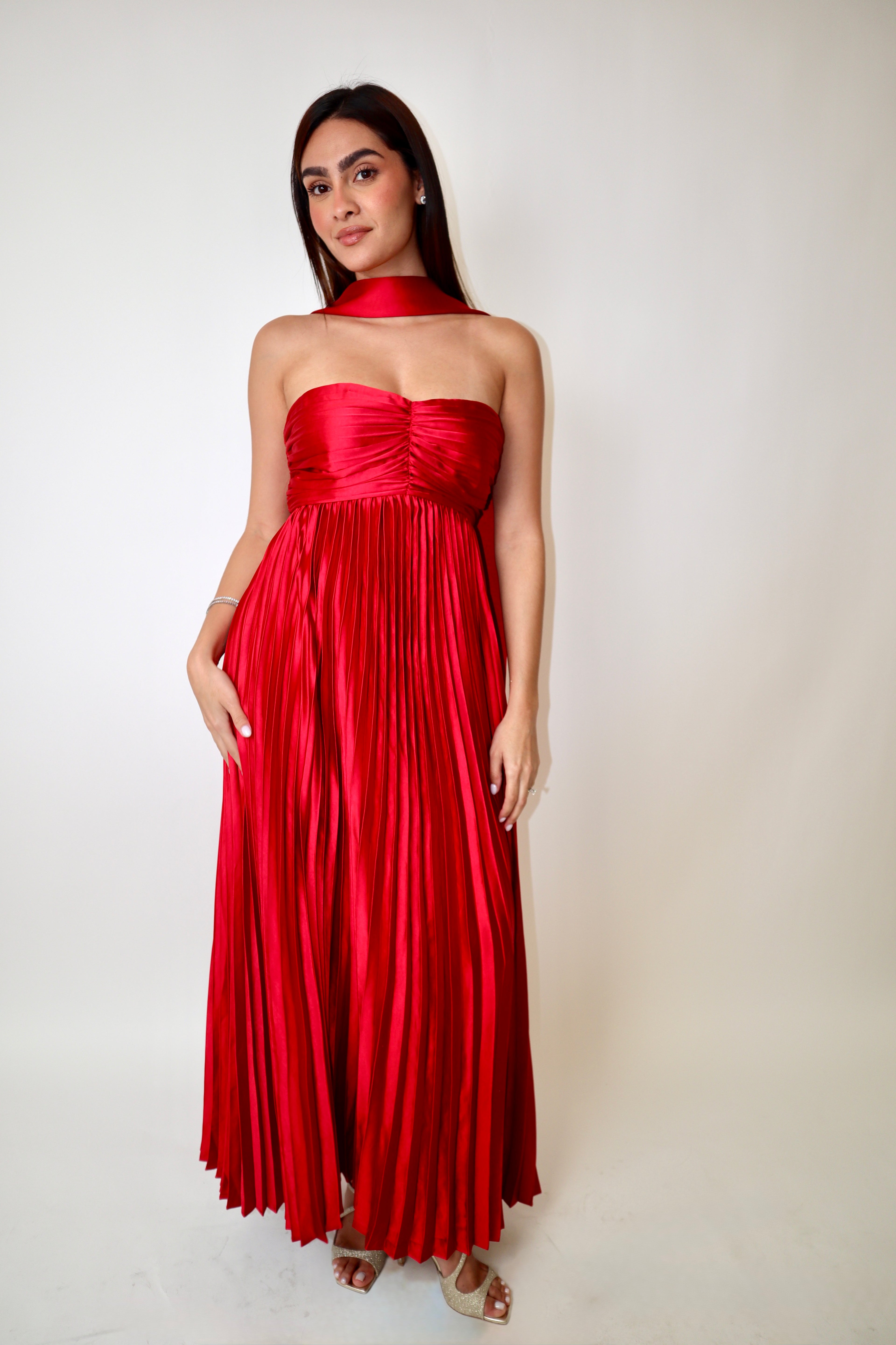 Aster Pleated Dress
