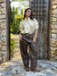 Brown Vegan Leather Pant