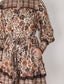 Brown Flowers Dress