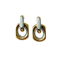 Mixed Metal Circle Earrings