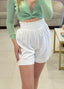 Linen White Shorts