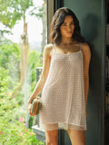 Pearl Embellished Mini Dress