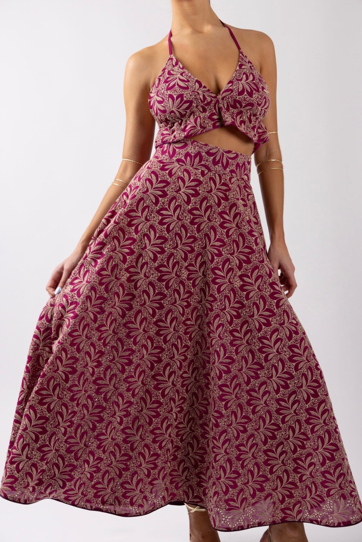 Magenta Ruffles Top