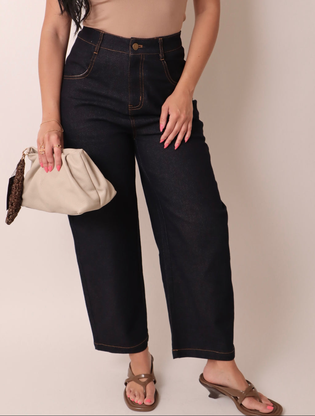 Casual Fit Barrel Pants