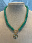 Jade Knotted Necklace with Unique Charm