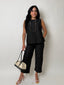 Sleeveless Black Oversize Top