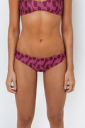 Burgundy Print Bikini Bottom