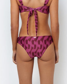 Burgundy Print Bikini Bottom