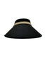 Black Raffia Visor Hat