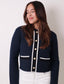 Contrast Placket Cardigan