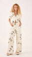 Linen Beach Print Long Pant