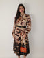 Neutrals Print Long Dress