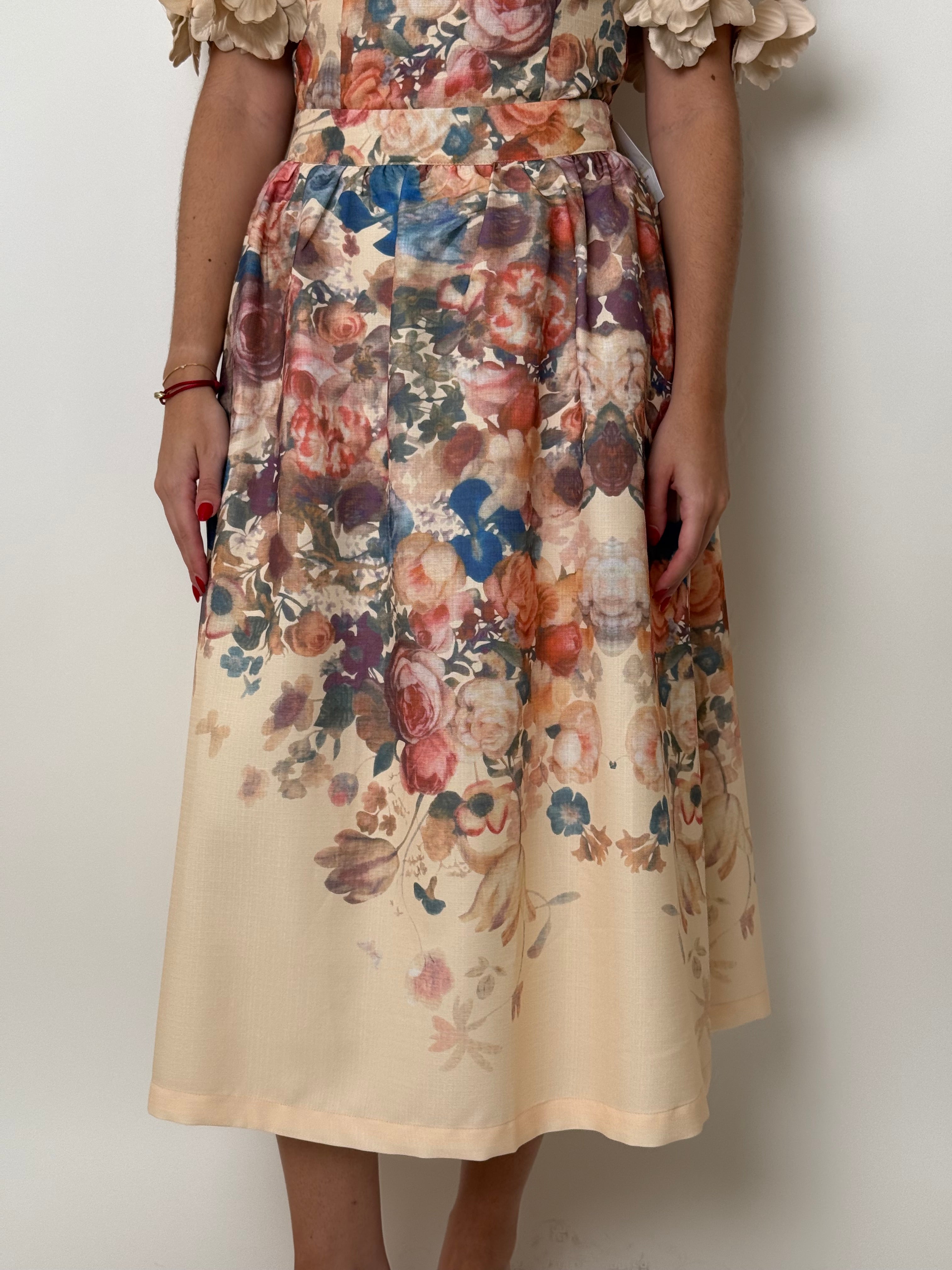Floral Long Skirt