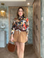 Brown Bubble Short Skirt