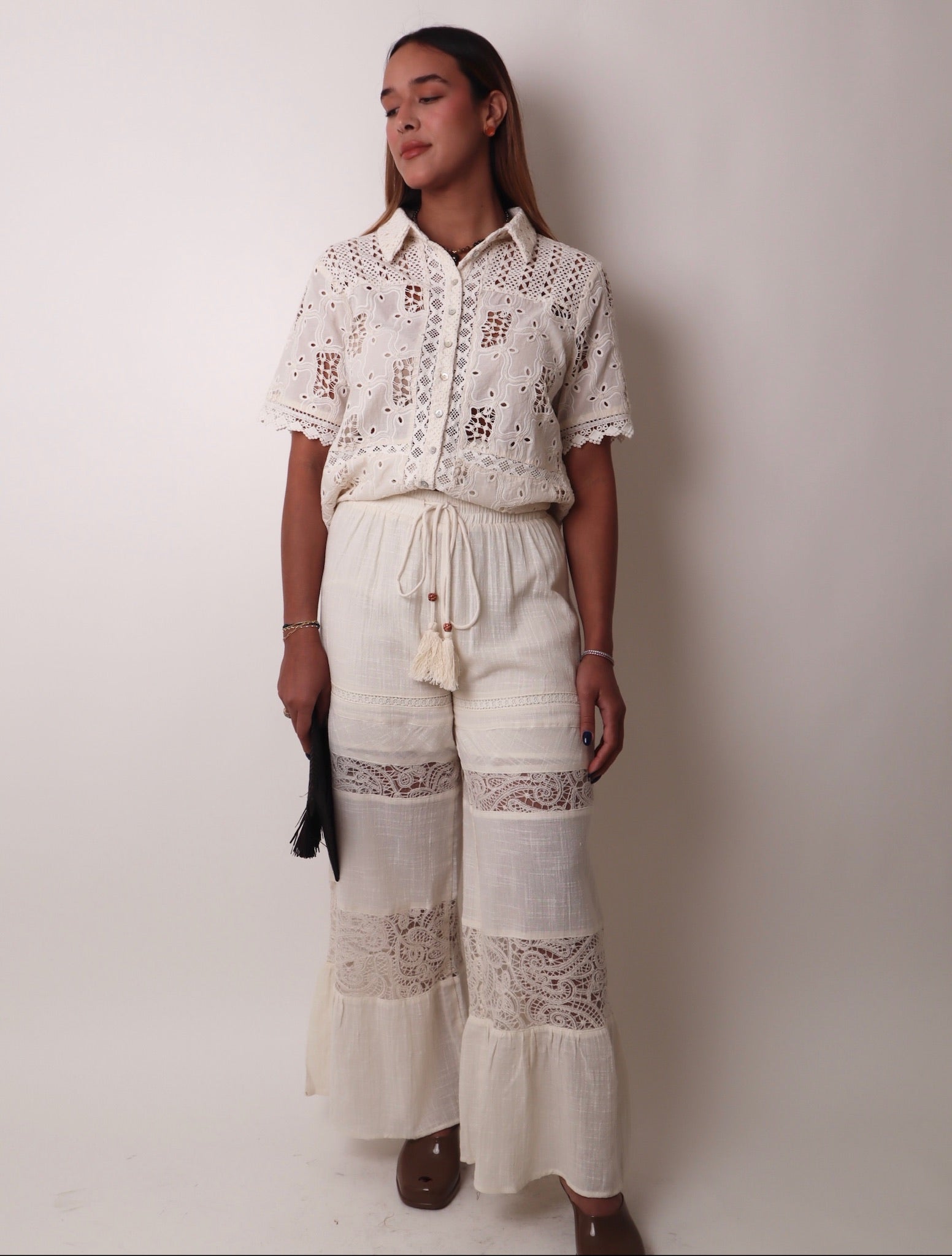 Wide Leg Tiered Pants