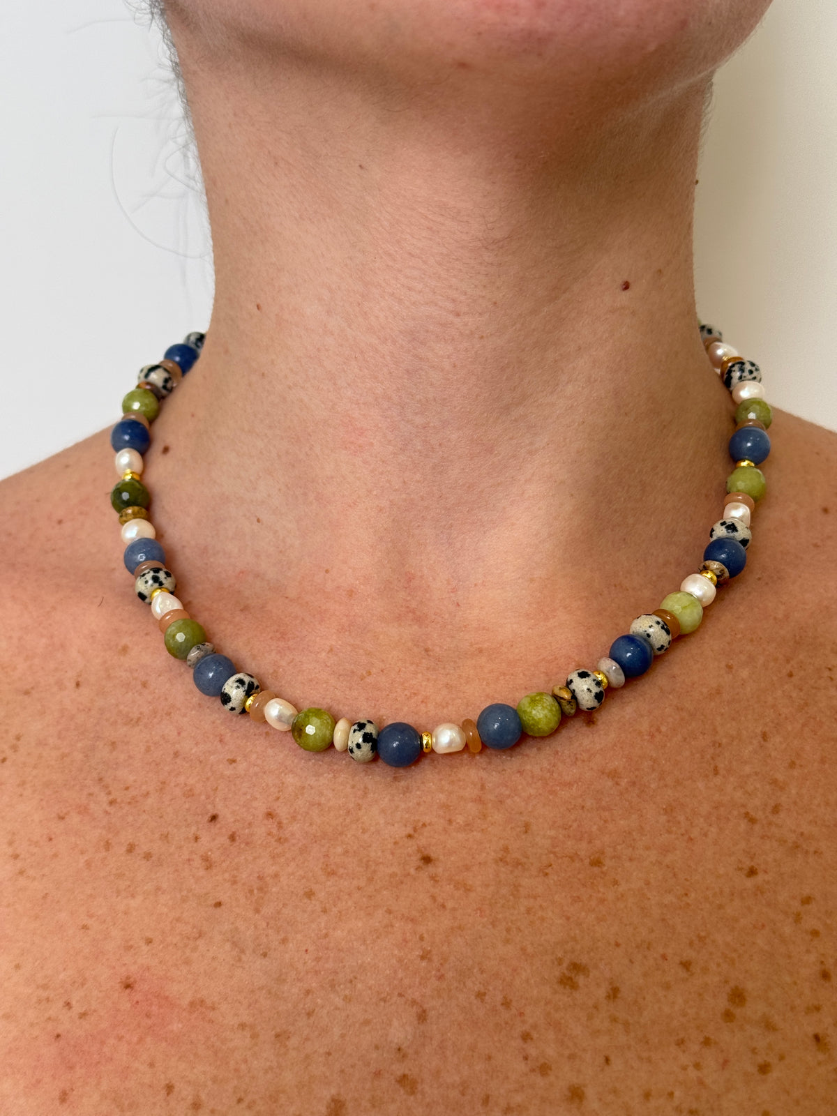 Blue Dalmatian Necklace