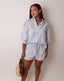 Striped Embroidery Shorts
