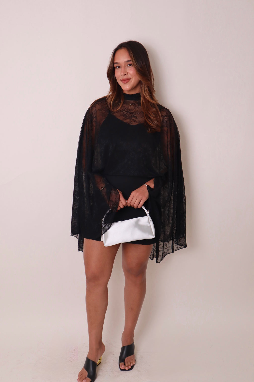 Evangeline Cape Mini Dress