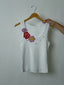 Crochet Flowers Tank Top White
