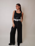 Black Lace Detail Pant