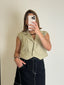 Green Crop Vest