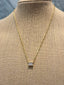 Emerald Cut Drop Necklace