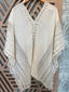 Ivory Crochet Poncho Top