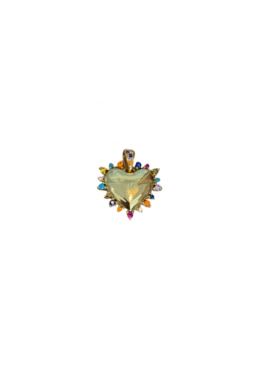 Heart with Rhinestones Charm