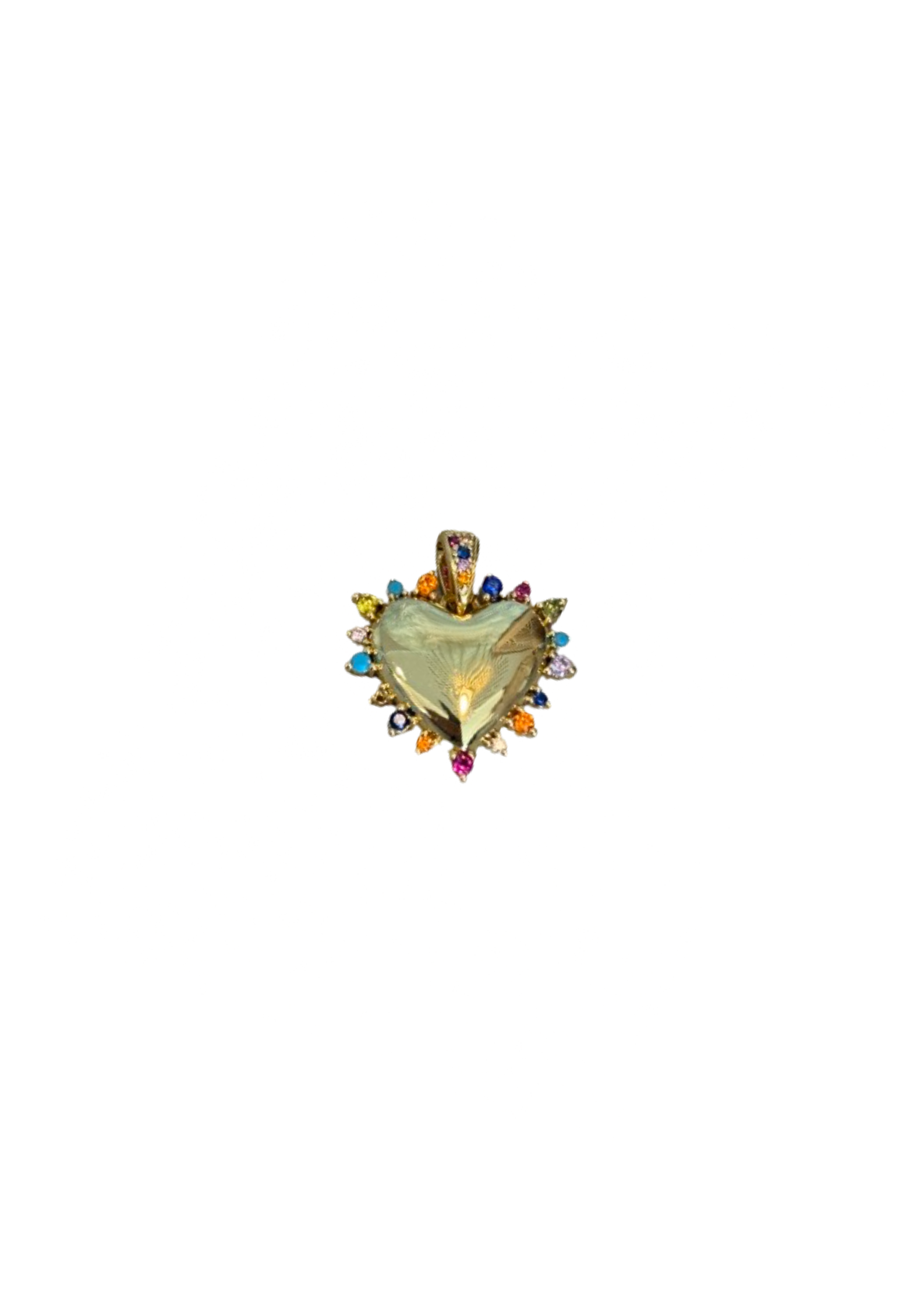 Heart with Rhinestones Charm