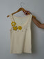 Crochet Flowers Tank Top Yellow