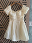 Ivory Rhinestone Short Dress