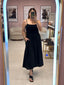 Black Thin Straps Long Dress