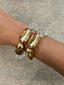 Gold & Clear Beads Bracelet