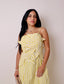 Stripe Flower Maxi Dress