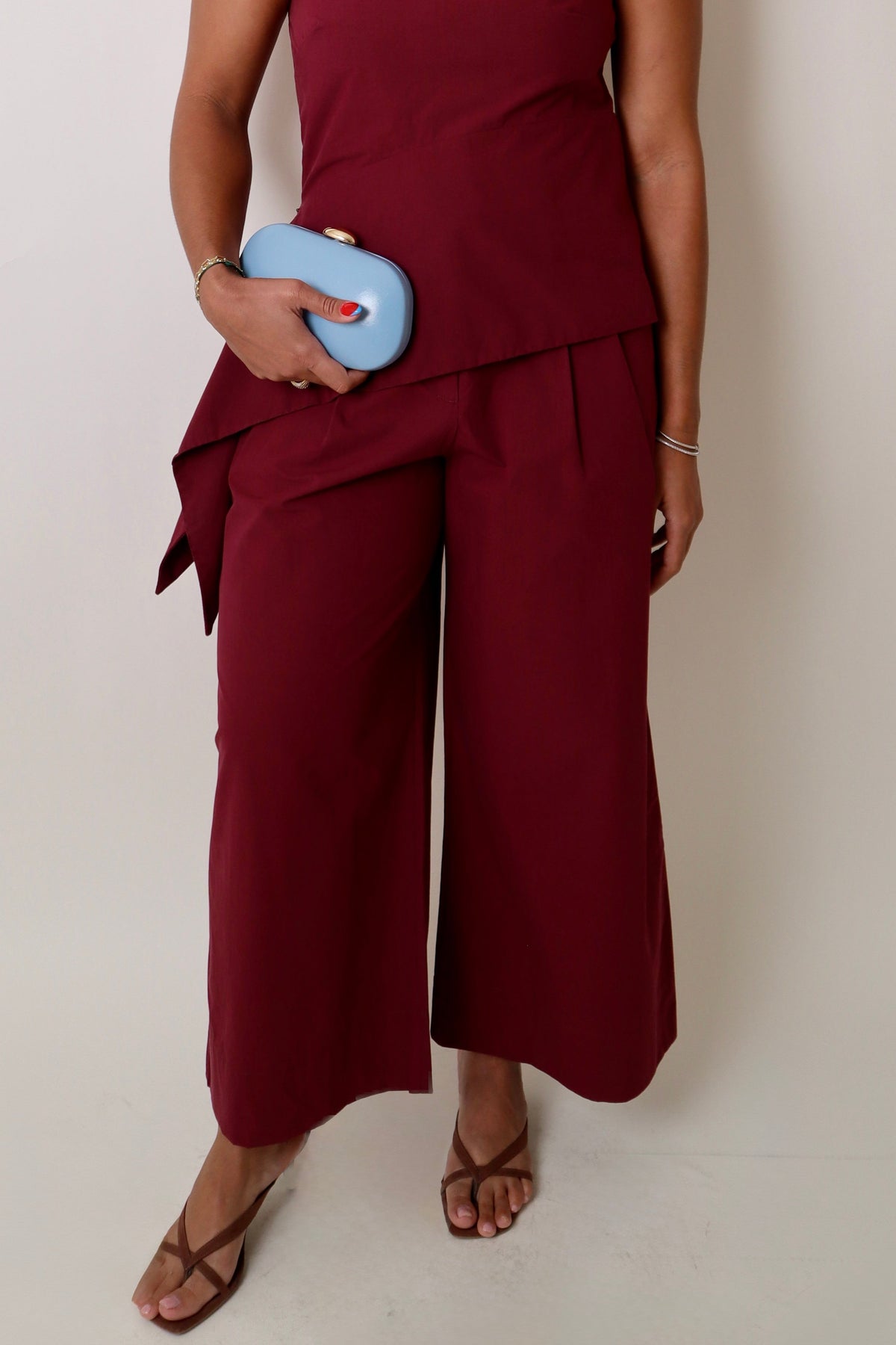 Pleated Wide-Leg Pants