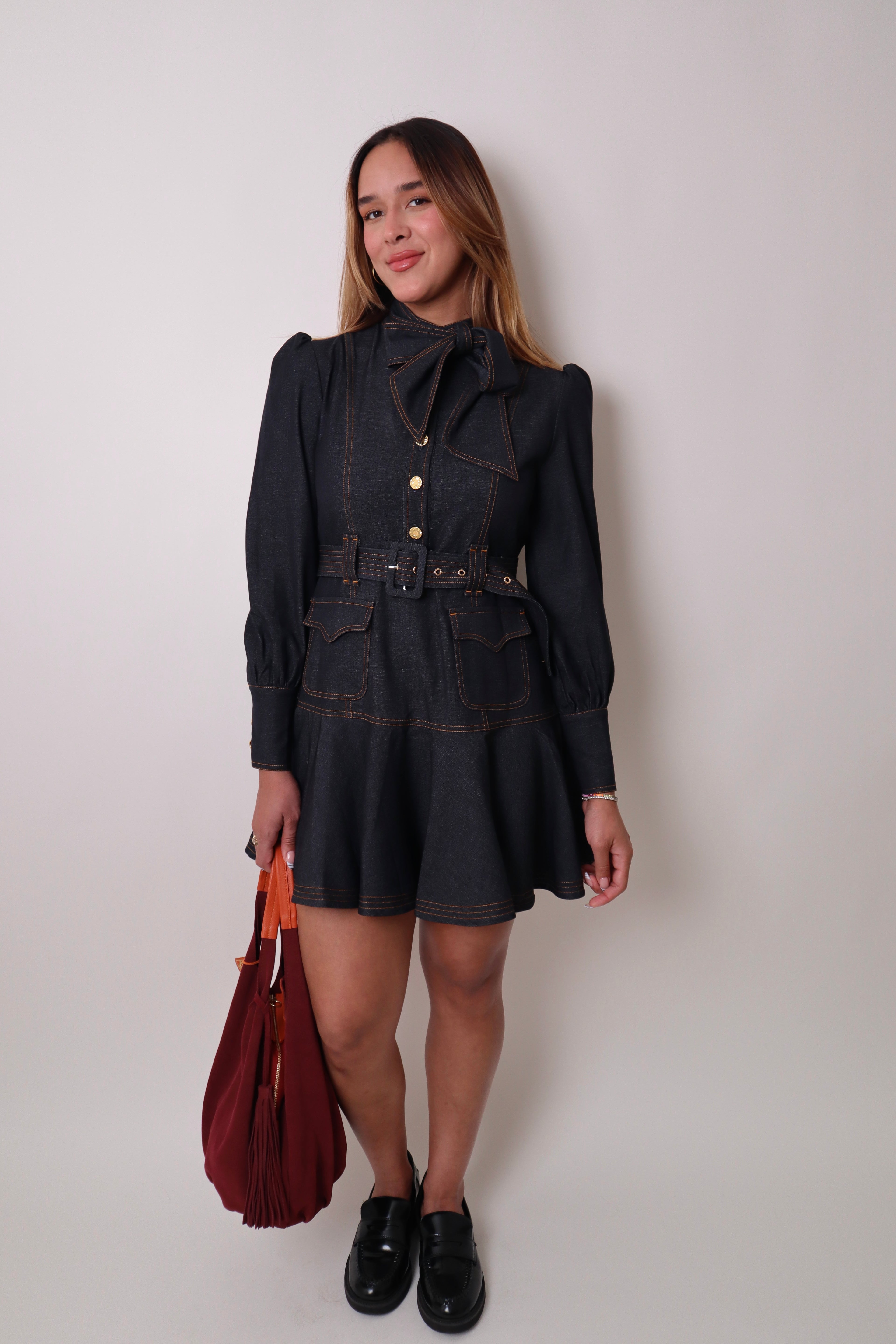 Long Sleeve Denim Dress