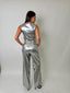 Silver Foil Vest Set
