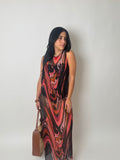 Black & Red Maxi Cover Up